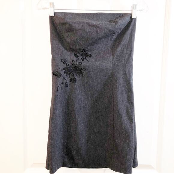 Vintage Express Stretch Strapless Embroidered Top - Picture 1 of 16